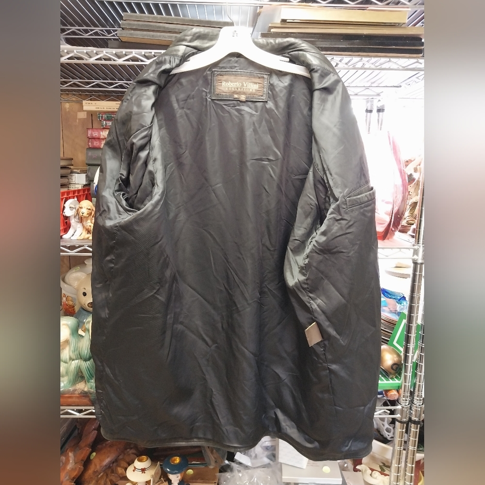 Roberto Villini Leather Jacket Sz XL #4081 - Picture 4 of 6